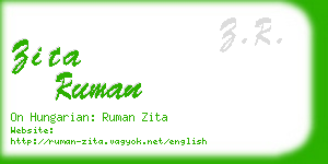 zita ruman business card